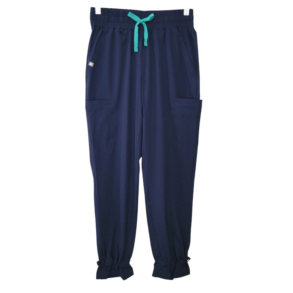 Figs Saumer High Waisted Fionlite Petite Jogger Scrub Pants Size XS/P Navy NWT